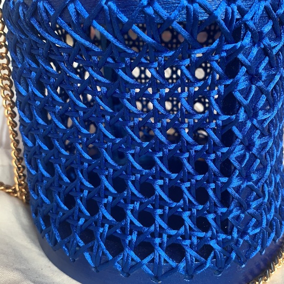 Michelle Daccarett Royal blue and gold chain bag - Picture 5 of 5